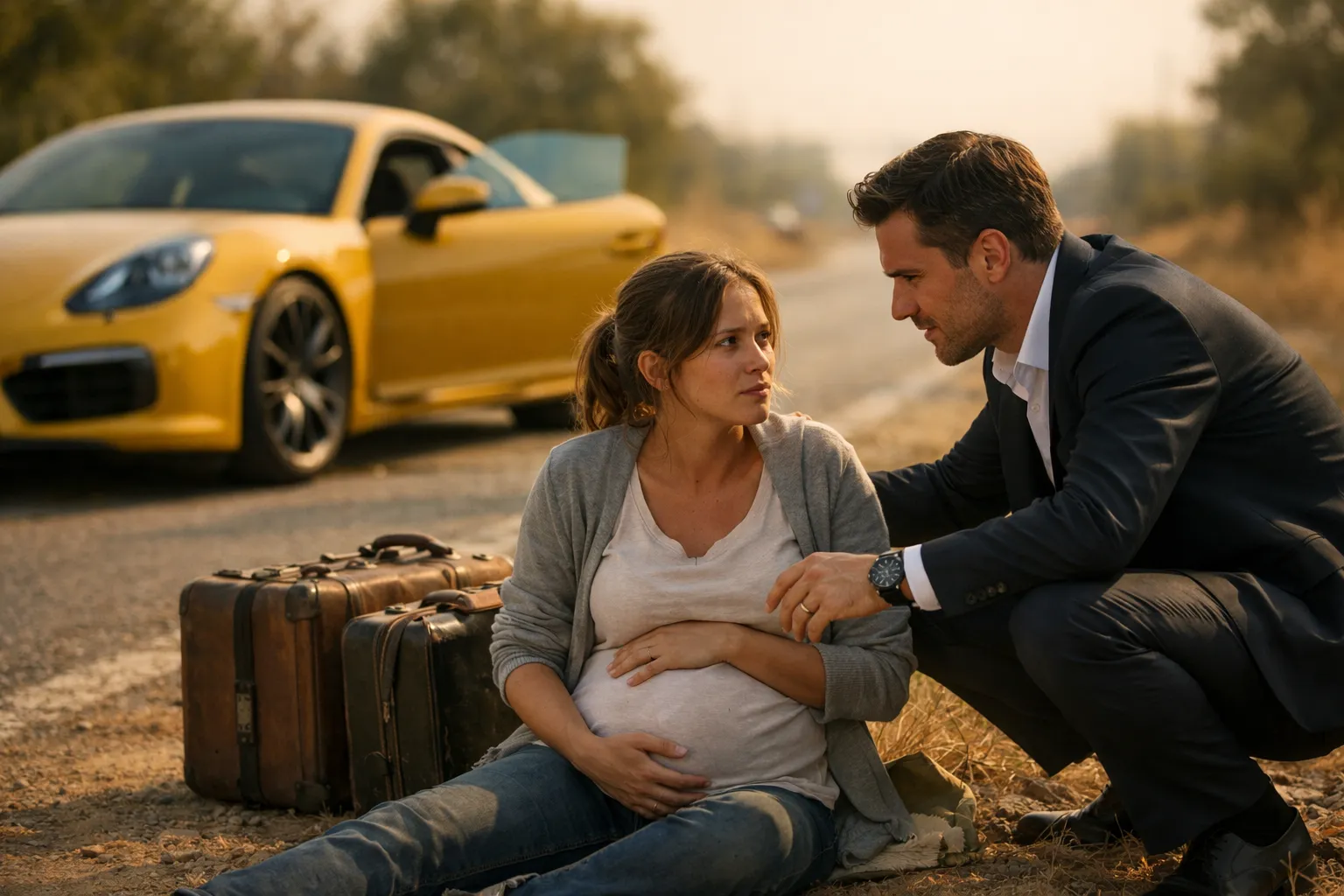 The Millionaire Stopped His Car for a Pregnant Woman Abandoned on the Road—What Happened Next Changed All Their Lives