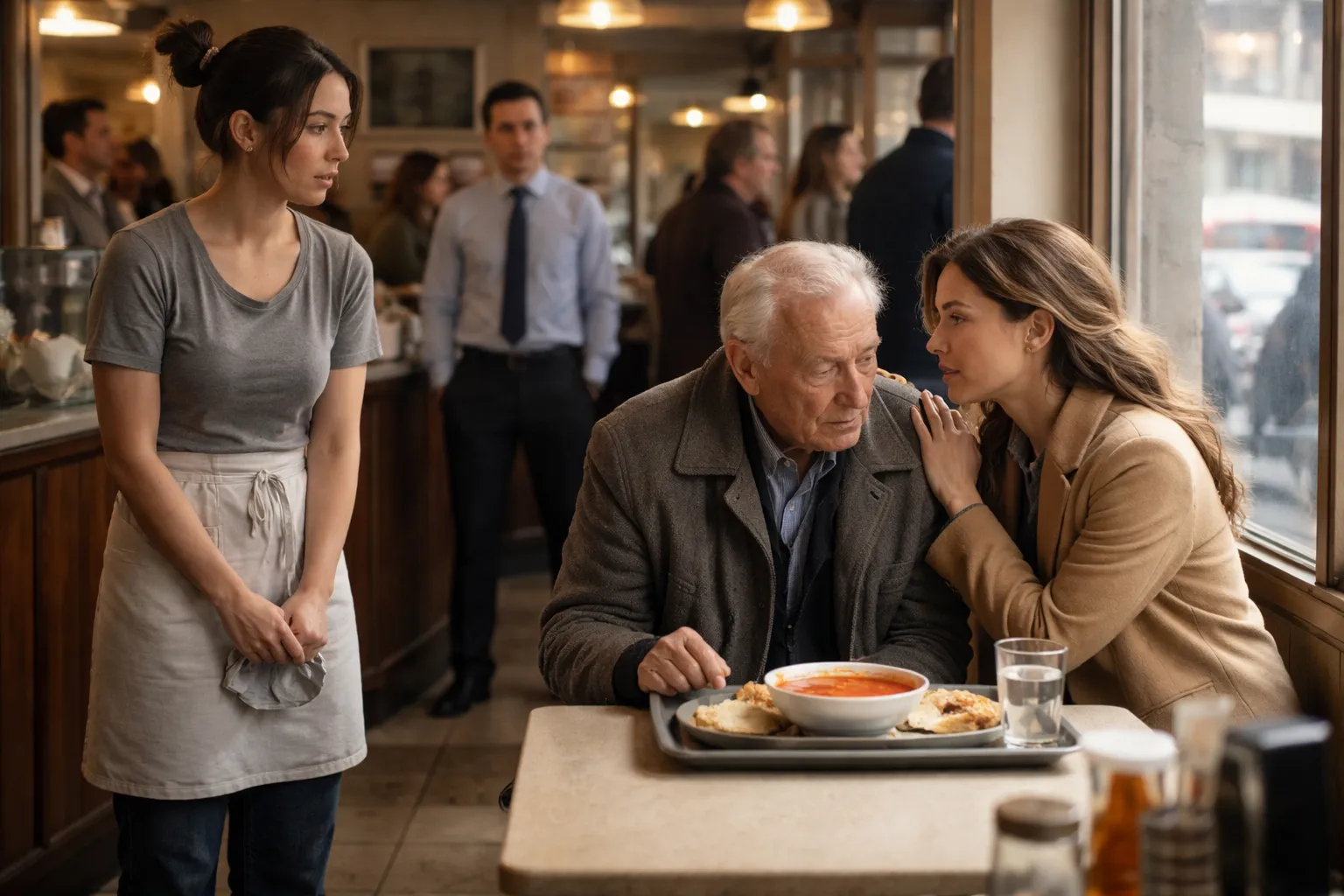 She Paid for an Old Man’s Soup—Then His Daughter Walked In