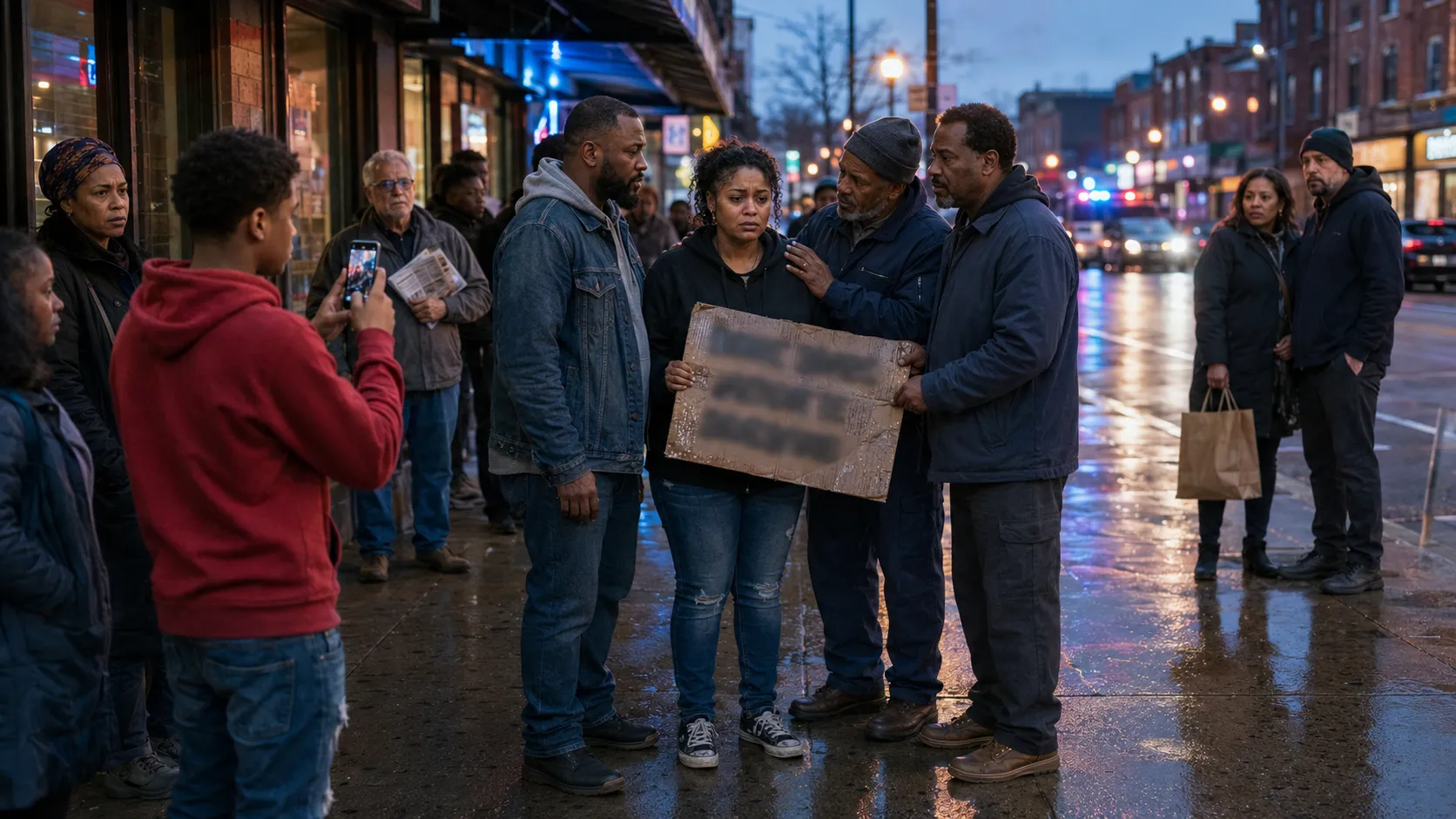 They Pushed Her for Holding a Sign — Then One Video Exposed the Whole City