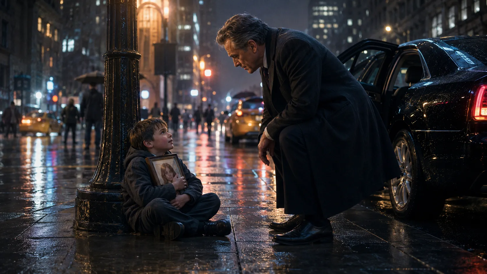 A Rich Man Found a Crying Boy Holding His Lost Love’s Photo — Then the Boy Whispered, “She Said to Trust You”