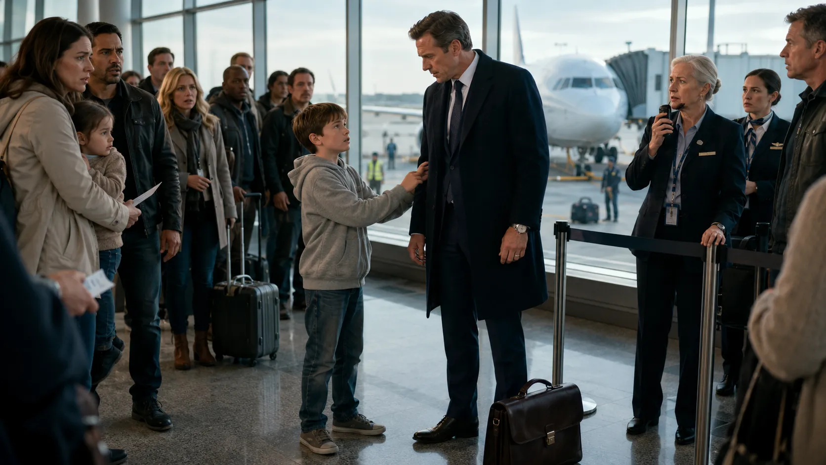 A Homeless Boy Begged a Millionaire Not to Board — Then Security Found the Black Bag