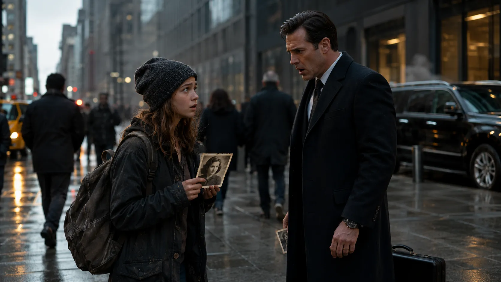 A Homeless Girl Picked Up a Millionaire’s Photo — Then Whispered, “That’s My Mother”