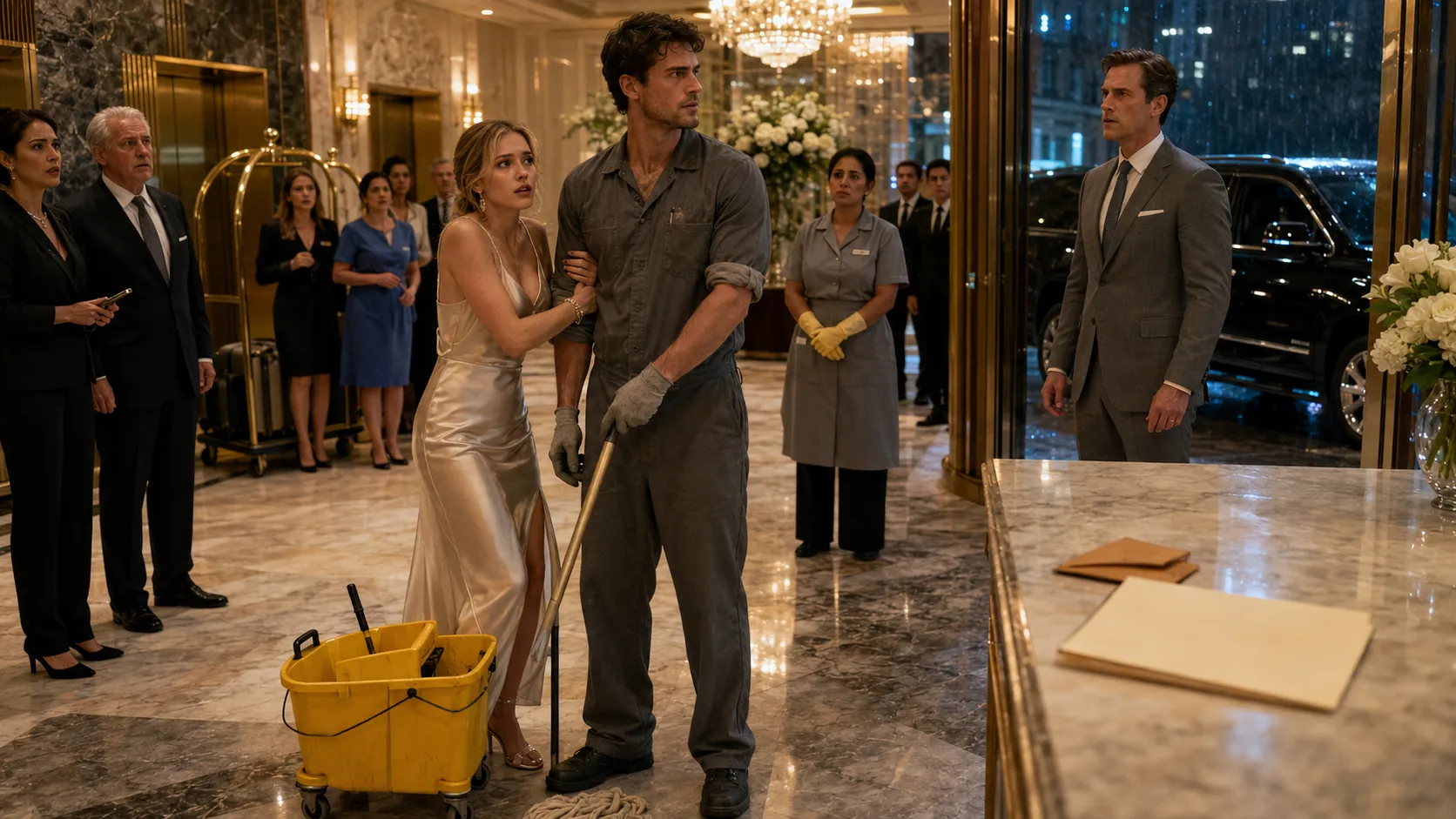 A Heiress Begged the Janitor to Marry Her — Then Her Fiancé Learned Who He Really Was