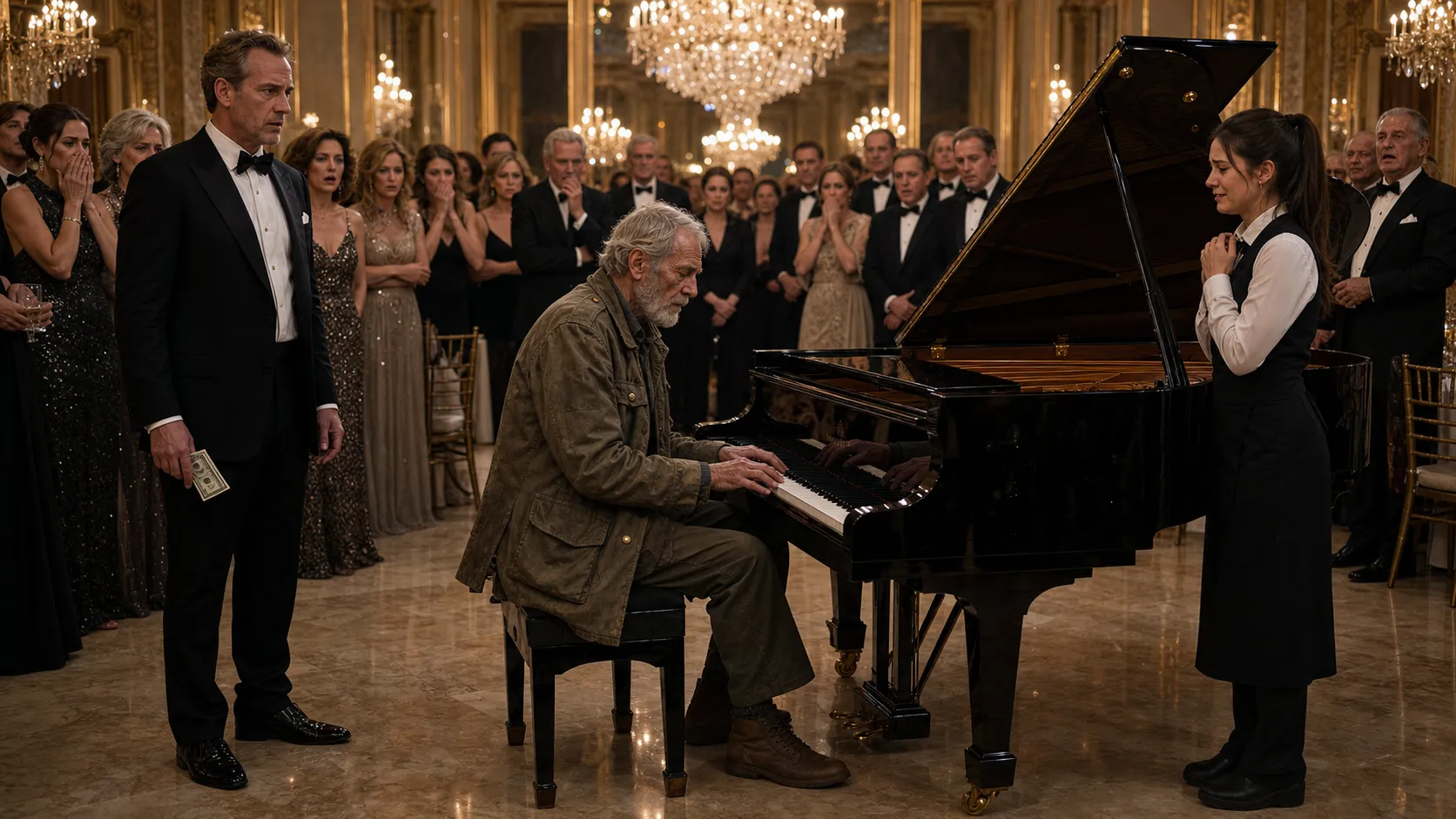 “Can I Play for a Meal?” They Mocked the Homeless Veteran — Until the Piano Exposed Who He Really Was