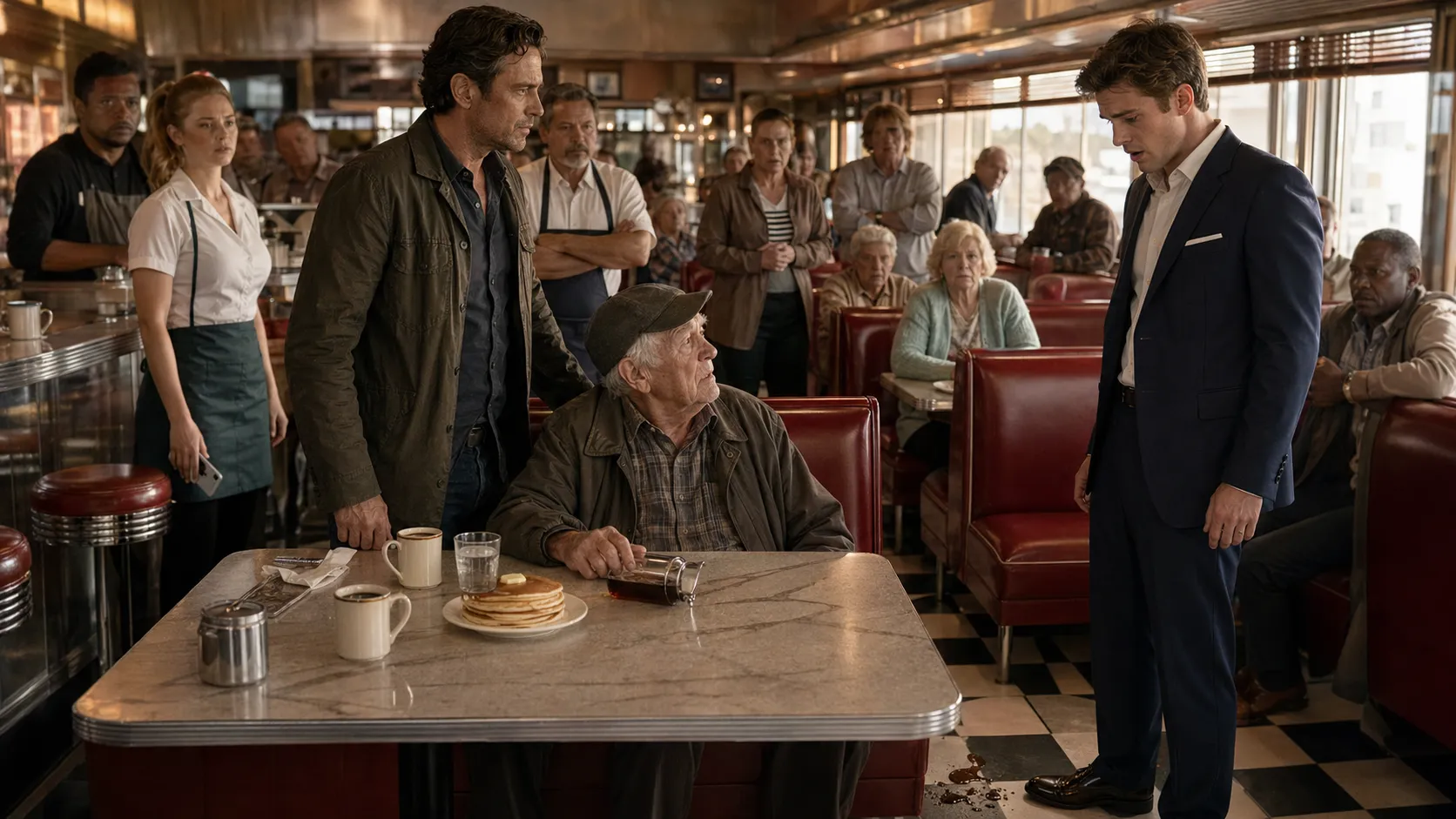 A Rich Young Man Slapped an 81-Year-Old Veteran in a Diner — and learned how fast arrogance collapses when witnesses refuse to stay quiet