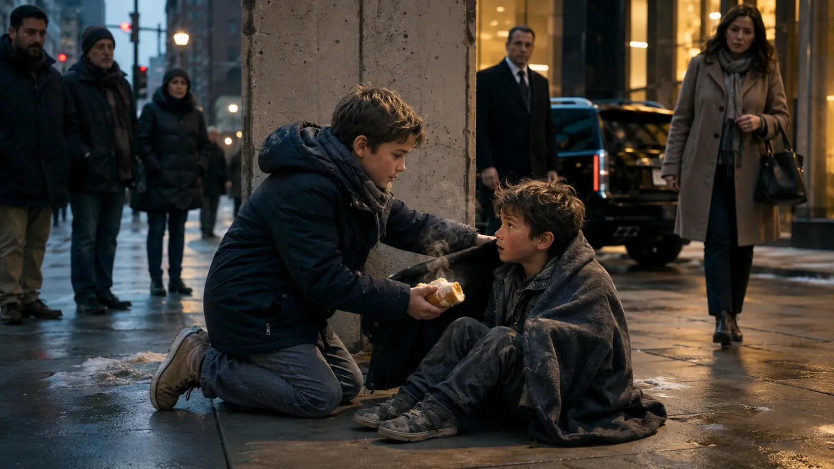 When the Whole Street Looked Away, One Boy Stopped — and that single act changed everything